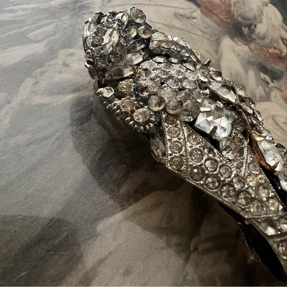 Handmade Rhinestone Collage Vintage Hair Clip - Picture 14 of 15